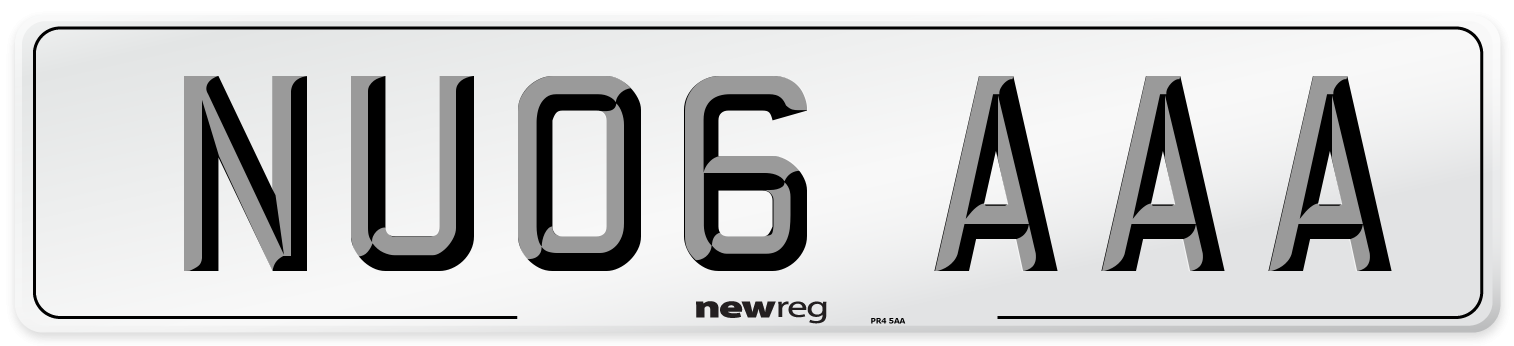 NU06 AAA Number Plate from New Reg